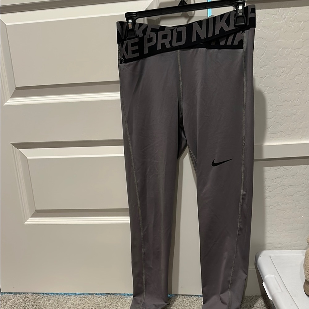 Nike Ankle Gray Leggings Athletic Style
